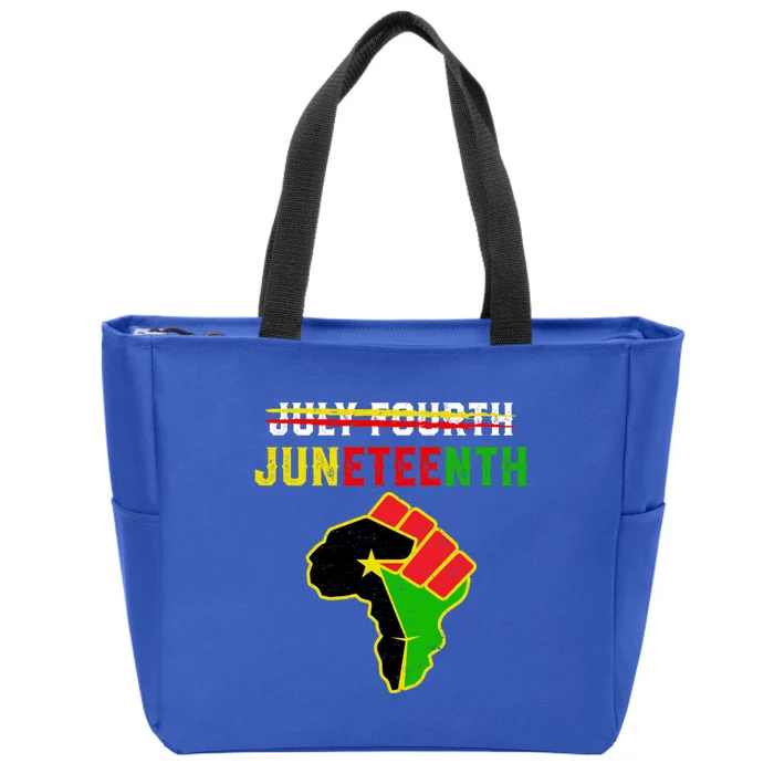 Juneteenth Black History American African Freedom Day Fist Funny Gift Zip Tote Bag