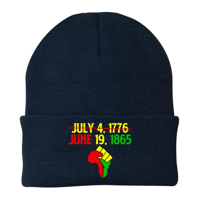 Juneteenth Black History Month June 19 1865 Not July Fourth Gift Knit Cap Winter Beanie