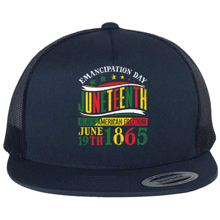 Juneteenth Black History Celebrating Black Freedom 1865 Flat Bill Trucker Hat