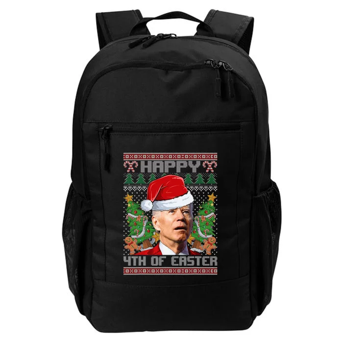 Joe Biden Happy 4th Easter Ugly Christmas Sweater Daily Commute Backpack