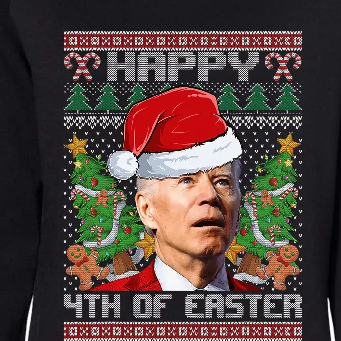 Joe Biden Happy 4th Easter Ugly Christmas Sweater Womens California Wash Sweatshirt