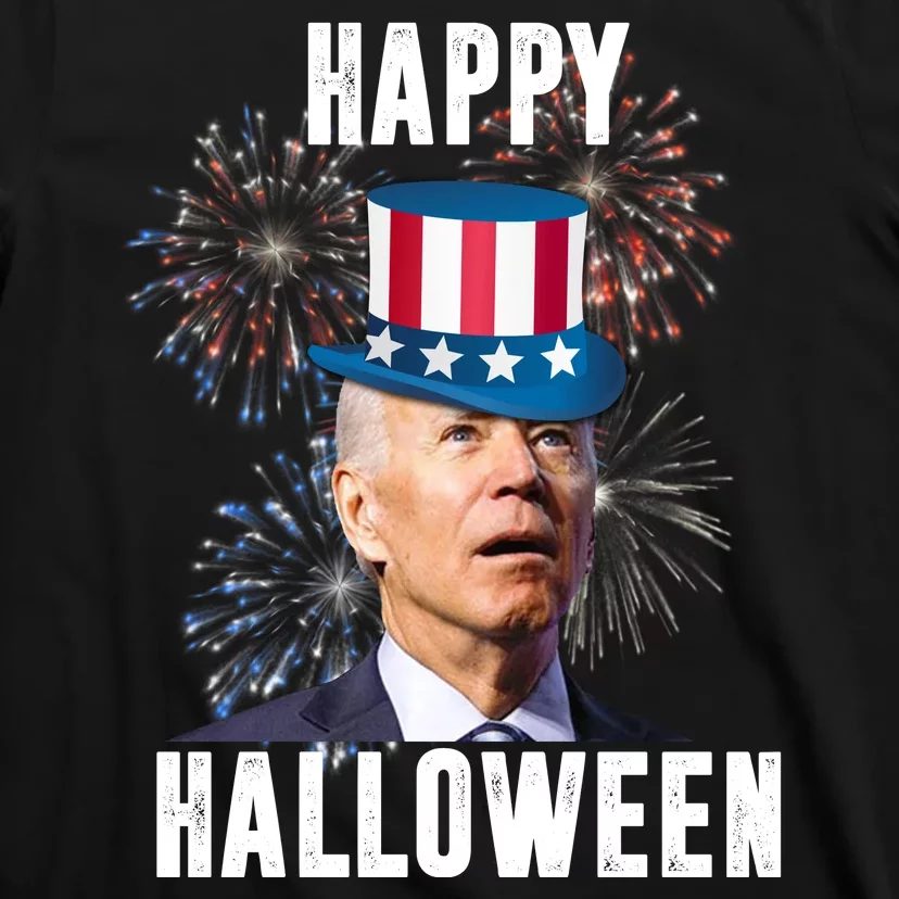 Joe Biden Happy Halloween Confused 4th Of July Funny T-Shirt