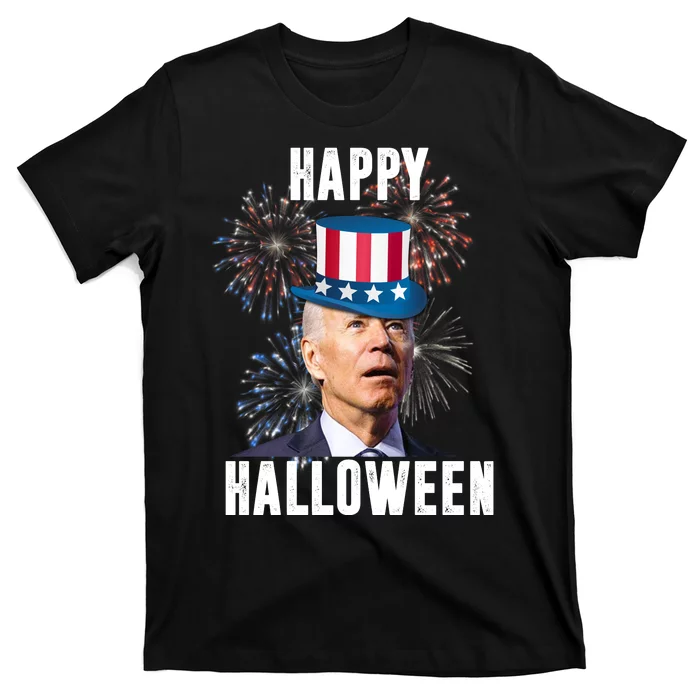 Joe Biden Happy Halloween Confused 4th Of July Funny T-Shirt