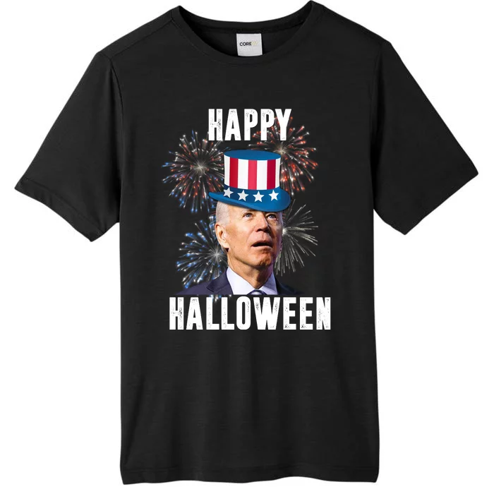 Joe Biden Happy Halloween Confused 4th Of July Funny ChromaSoft Performance T-Shirt