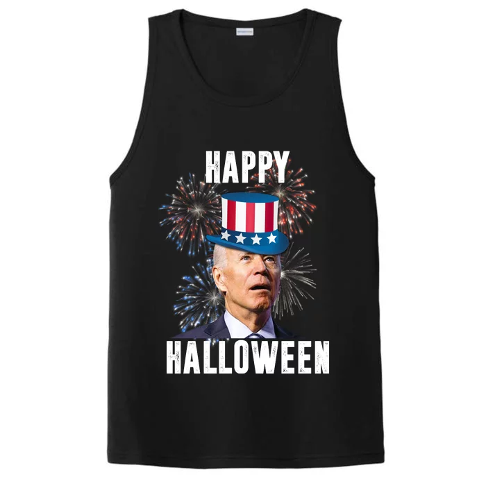 Joe Biden Happy Halloween Confused 4th Of July Funny Performance Tank