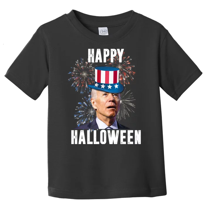 Joe Biden Happy Halloween Confused 4th Of July Funny Toddler T-Shirt