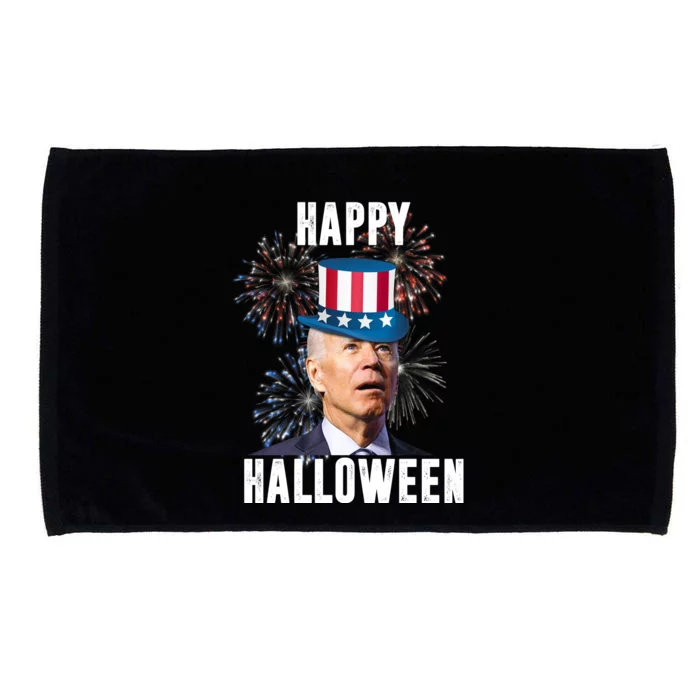 Joe Biden Happy Halloween Confused 4th Of July Funny Microfiber Hand Towel