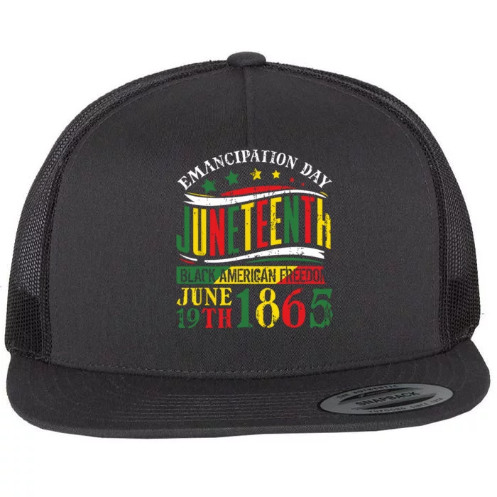 Juneteenth Black History Celebrating Black Freedom 1865 Flat Bill Trucker Hat