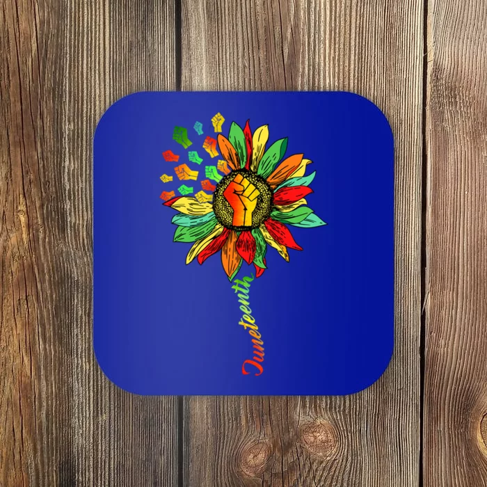 Juneteenth Black History Freedom Sunflower African American Gift Coaster