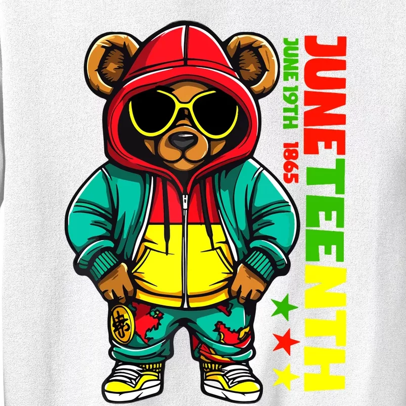 Juneteenth Black Hip Hop Teddy Bear African American Sweatshirt