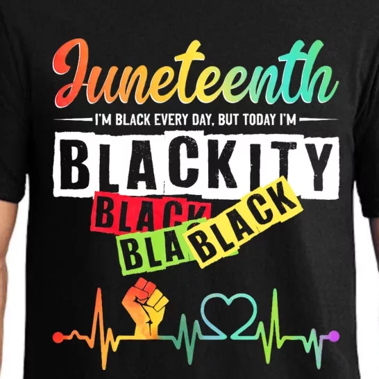 Juneteenth Blackity Heartbeat Black History African America Pajama Set