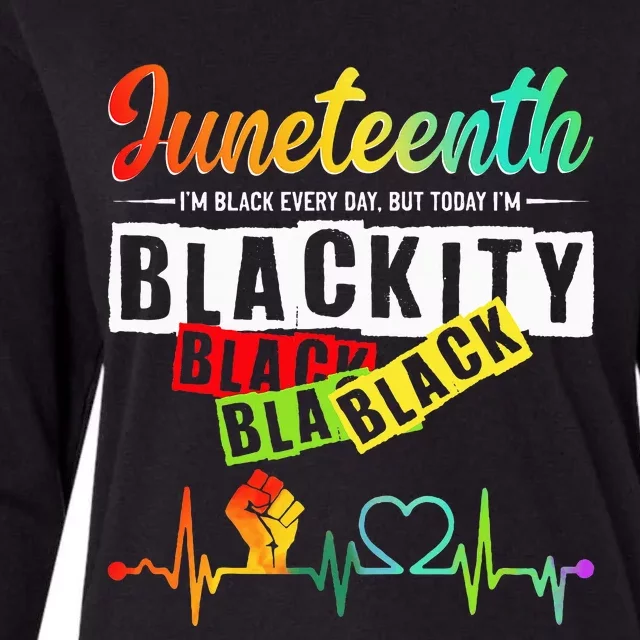 Juneteenth Blackity Heartbeat Black History African America Womens Cotton Relaxed Long Sleeve T-Shirt