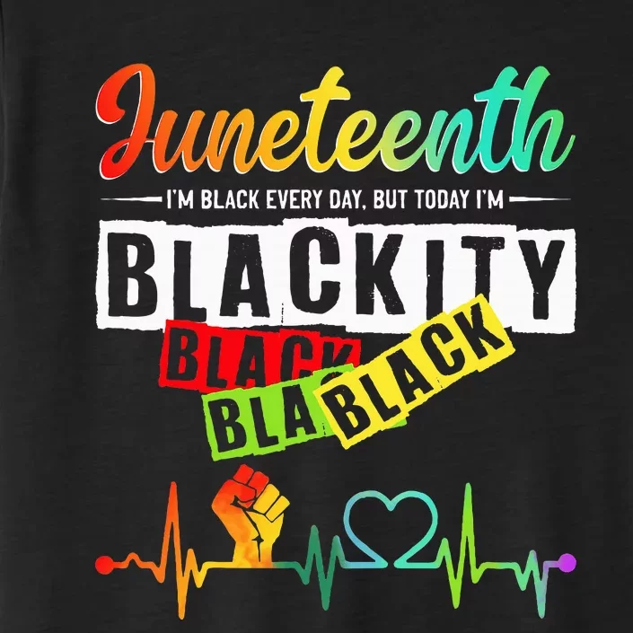 Juneteenth Blackity Heartbeat Black History African America ChromaSoft Performance T-Shirt