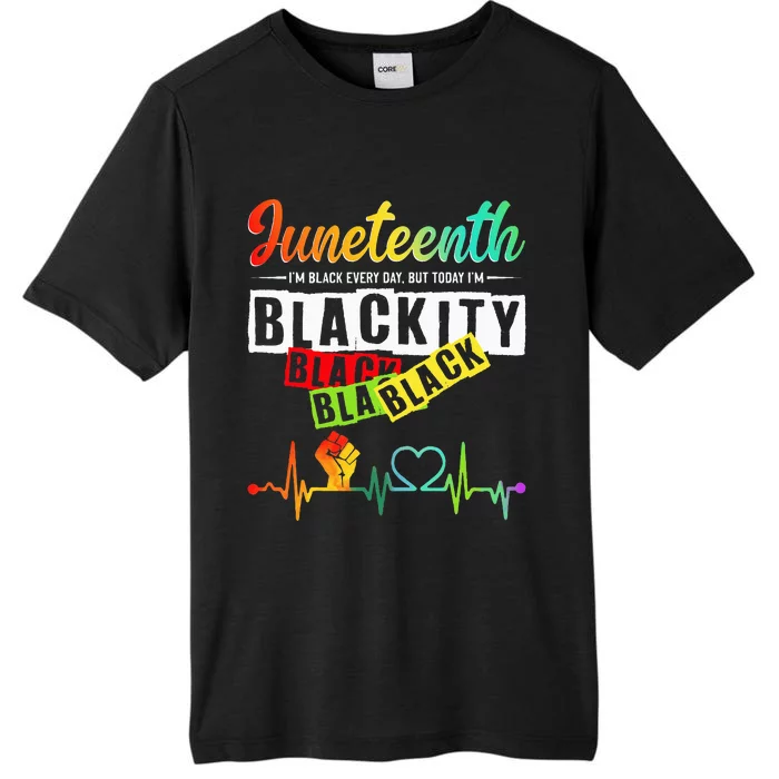 Juneteenth Blackity Heartbeat Black History African America ChromaSoft Performance T-Shirt