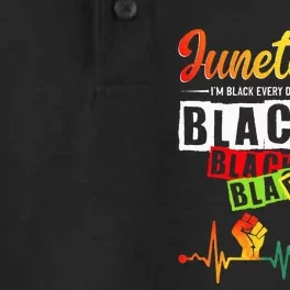 Juneteenth Blackity Heartbeat Black History African America Dry Zone Grid Performance Polo