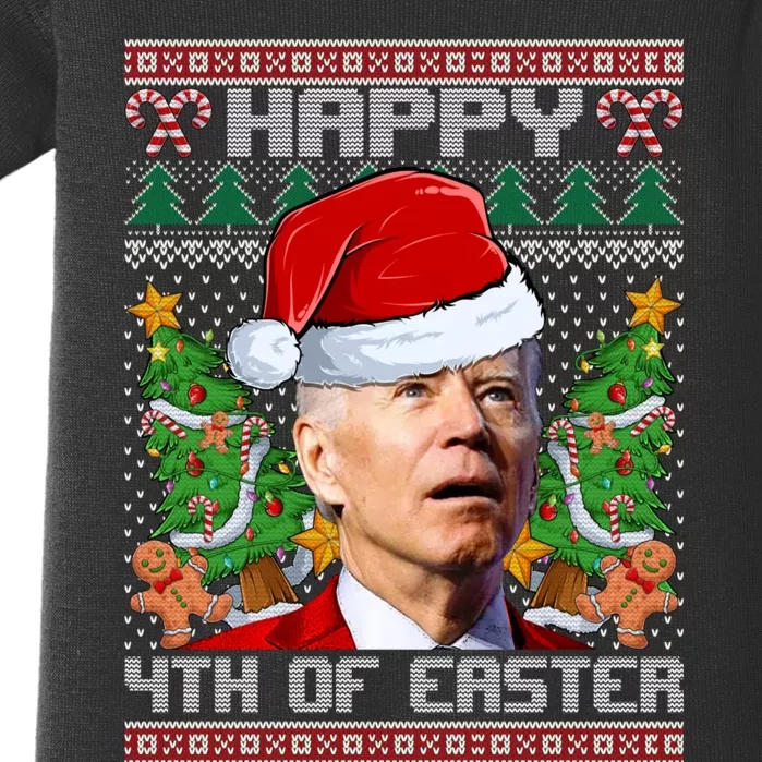 Joe Biden Happy 4th Easter Ugly Christmas Sweater For Women Baby Bodysuit