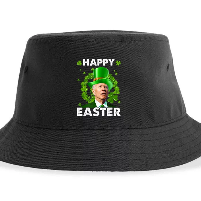 Joe Biden Happy Easter Confused Funny St Patrick's Day Sustainable Bucket Hat