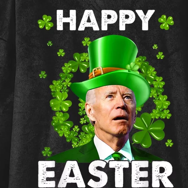 Joe Biden Happy Easter Confused Funny St Patrick's Day Hooded Wearable Blanket