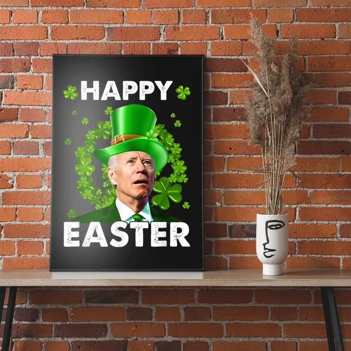 Joe Biden Happy Easter Confused Funny St Patrick's Day Poster