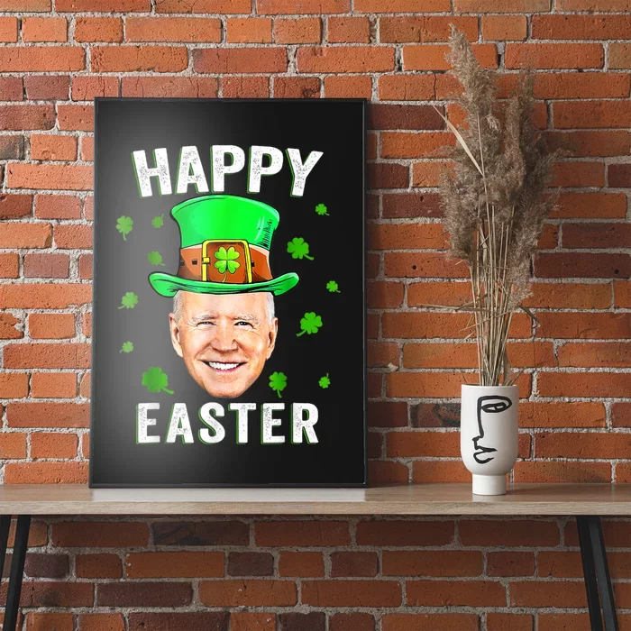 Joe Biden Happy Easter Confused Funny St Patrick's Day Poster