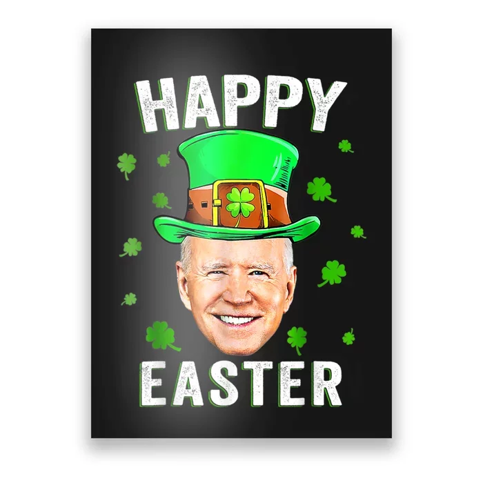 Joe Biden Happy Easter Confused Funny St Patrick's Day Poster