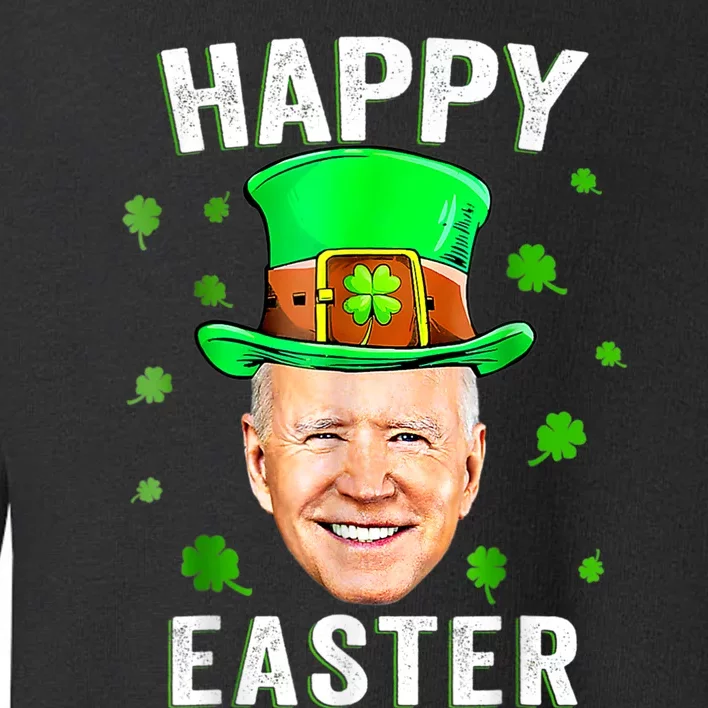 Joe Biden Happy Easter Confused Funny St Patrick's Day Toddler Sweatshirt