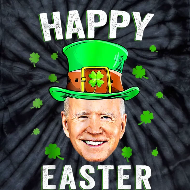 Joe Biden Happy Easter Confused Funny St Patrick's Day Tie-Dye T-Shirt