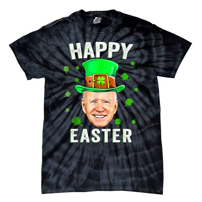 Joe Biden Happy Easter Confused Funny St Patrick's Day Tie-Dye T-Shirt