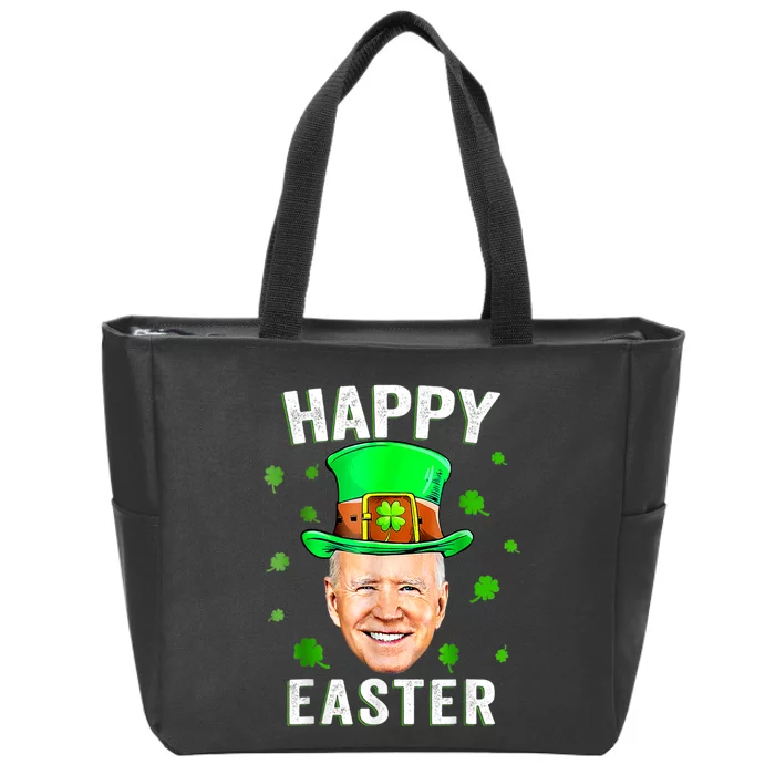 Joe Biden Happy Easter Confused Funny St Patrick's Day Zip Tote Bag