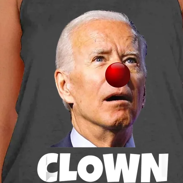 Joe Biden Is A Clown, Joe Biden Is An Idiot Women's Knotted Racerback Tank