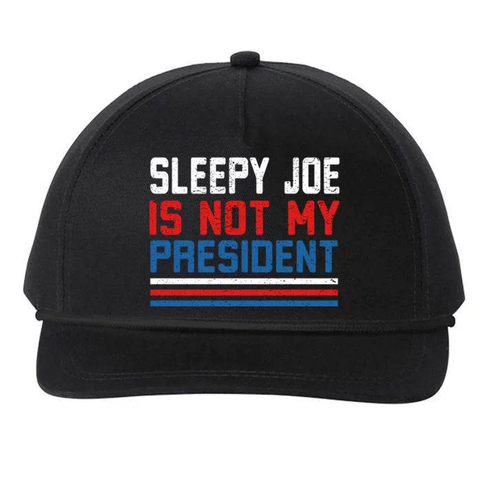 Joe Biden Is Not My Presiden Sleepy Joe Anti Biden Gift Snapback Five-Panel Rope Hat