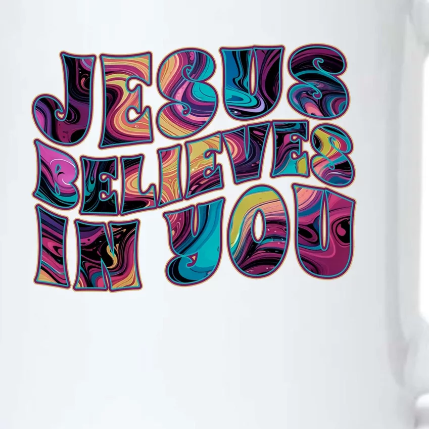 Jesus Believes In You Black Color Changing Mug