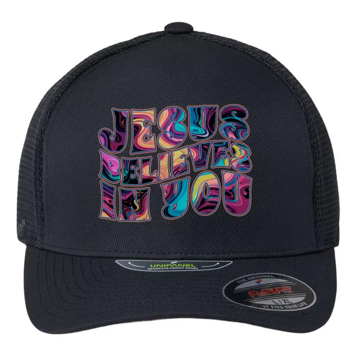 Jesus Believes In You Flexfit Unipanel Trucker Cap