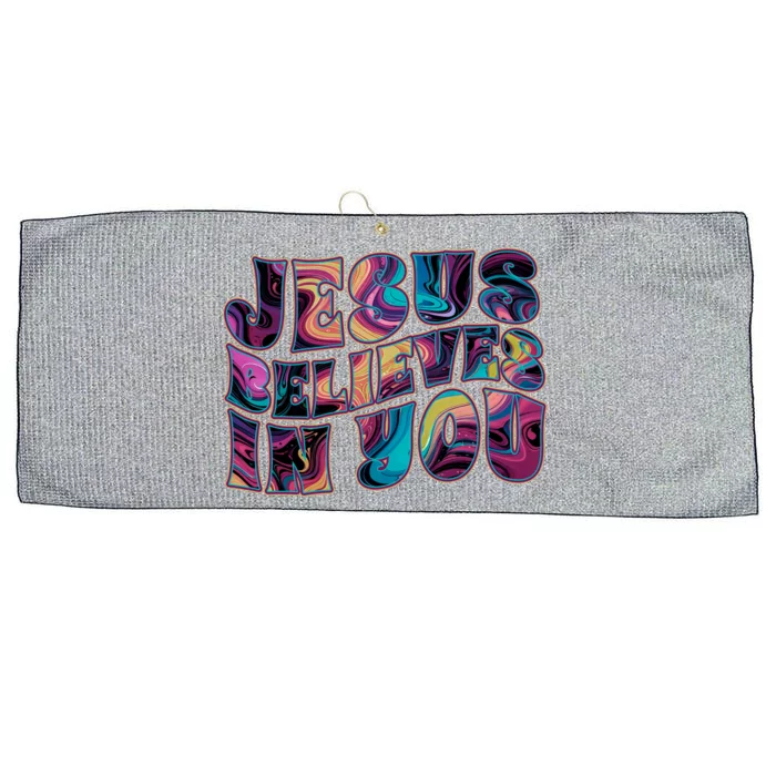 Jesus Believes In You Large Microfiber Waffle Golf Towel