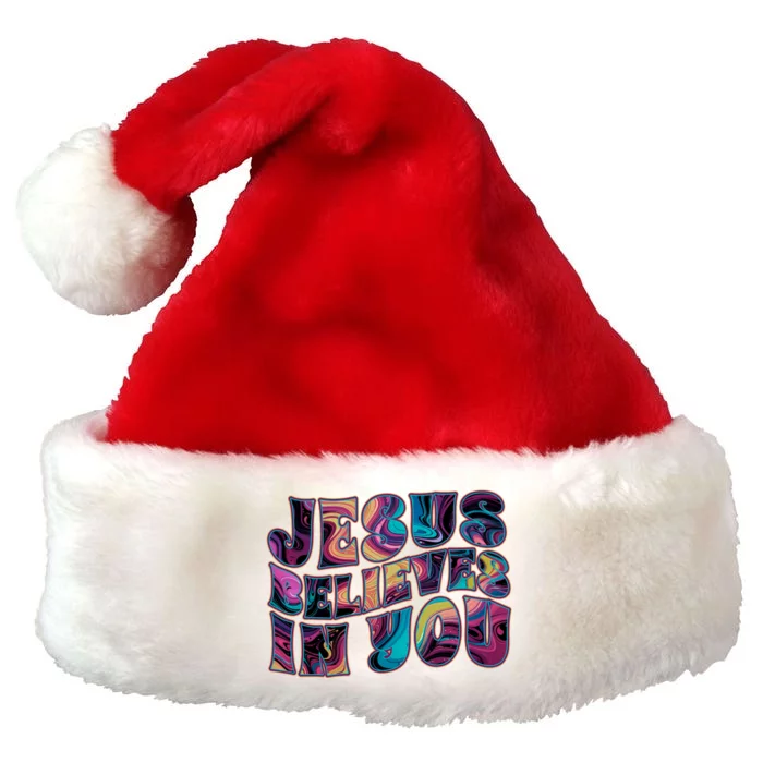 Jesus Believes In You Premium Christmas Santa Hat