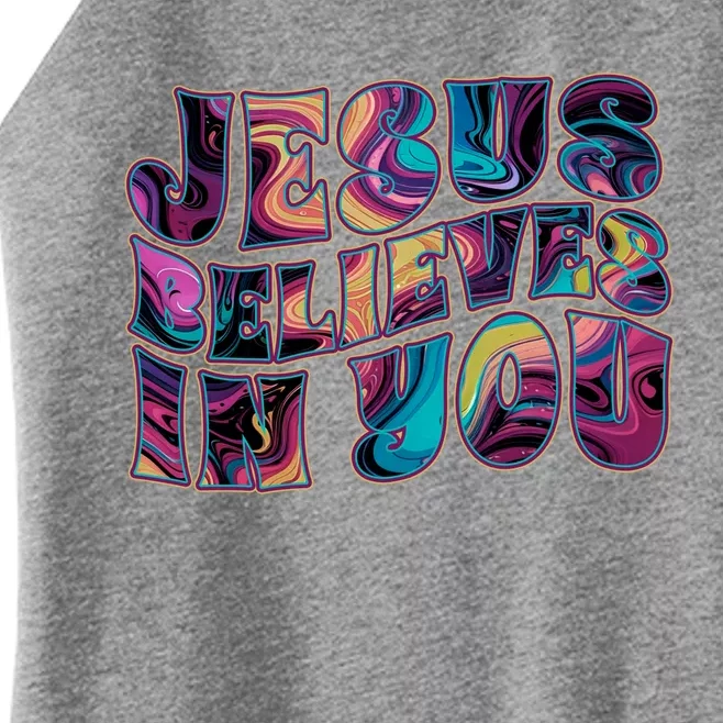 Jesus Believes In You Women’s Perfect Tri Rocker Tank