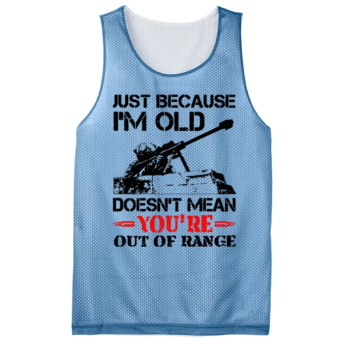 Just Because IM Old DoesnT Mean YouRe Out Of Range Mesh Reversible Basketball Jersey Tank