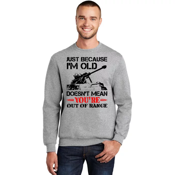 Just Because IM Old DoesnT Mean YouRe Out Of Range Tall Sweatshirt