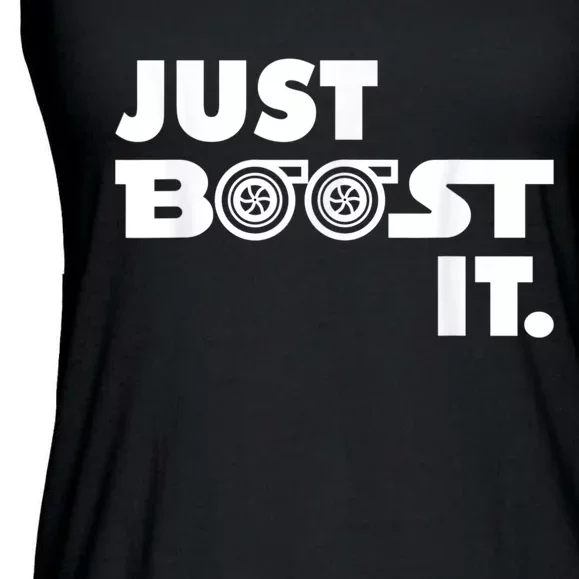 Just Boost It. Turbo And Turbocharger Engine And Race Car Ladies Essential Flowy Tank