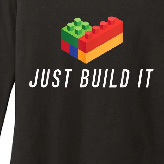 Just Build It Building Toy Blocks Bricks Kids Play Toys S Womens CVC Long Sleeve Shirt