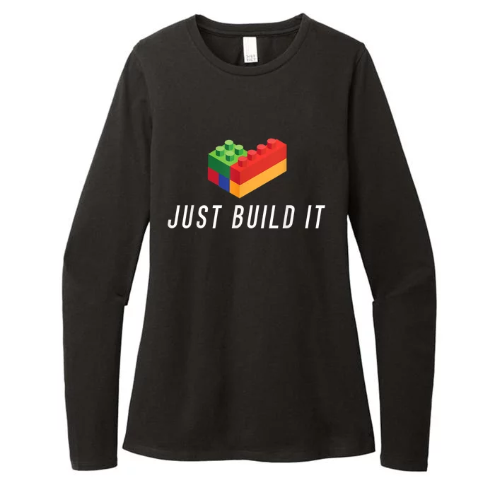 Just Build It Building Toy Blocks Bricks Kids Play Toys S Womens CVC Long Sleeve Shirt