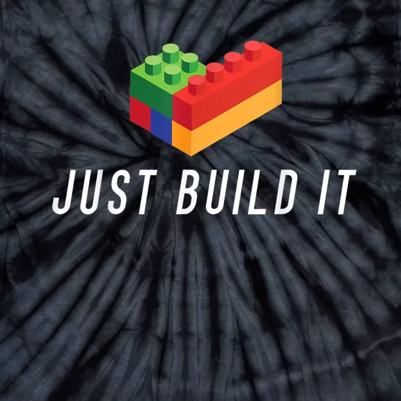 Just Build It Building Toy Blocks Bricks Kids Play Toys S Tie-Dye T-Shirt