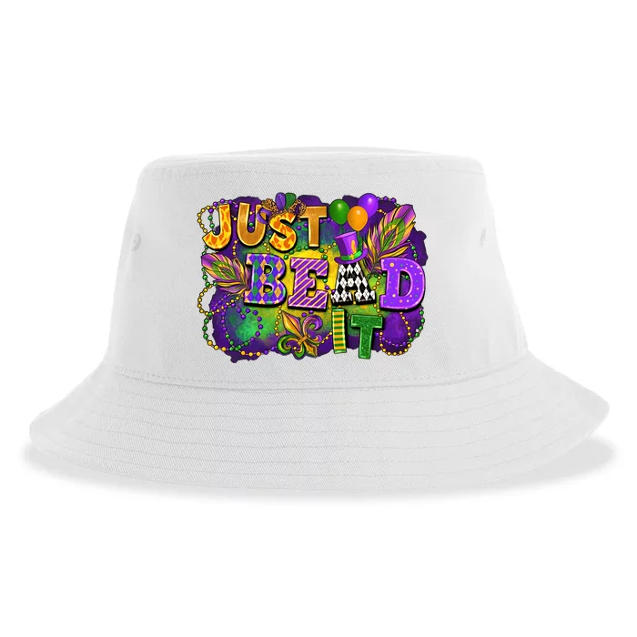 Just Bead It Western Mardi Gras Party Funny Sustainable Bucket Hat