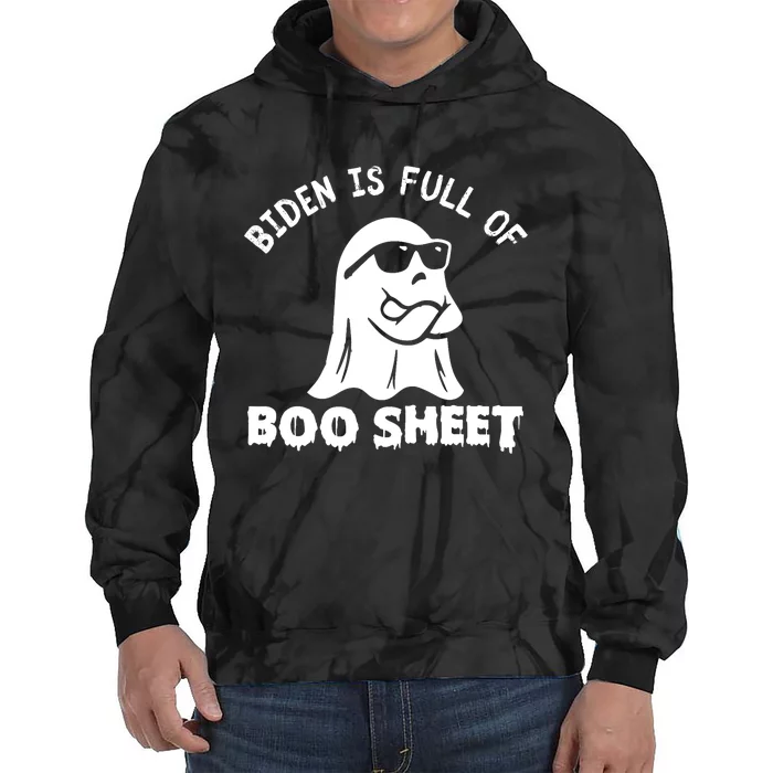 Joe Biden Is Full Of Boo Sheet Halloween Ghost Costume Gifts Tie Dye Hoodie