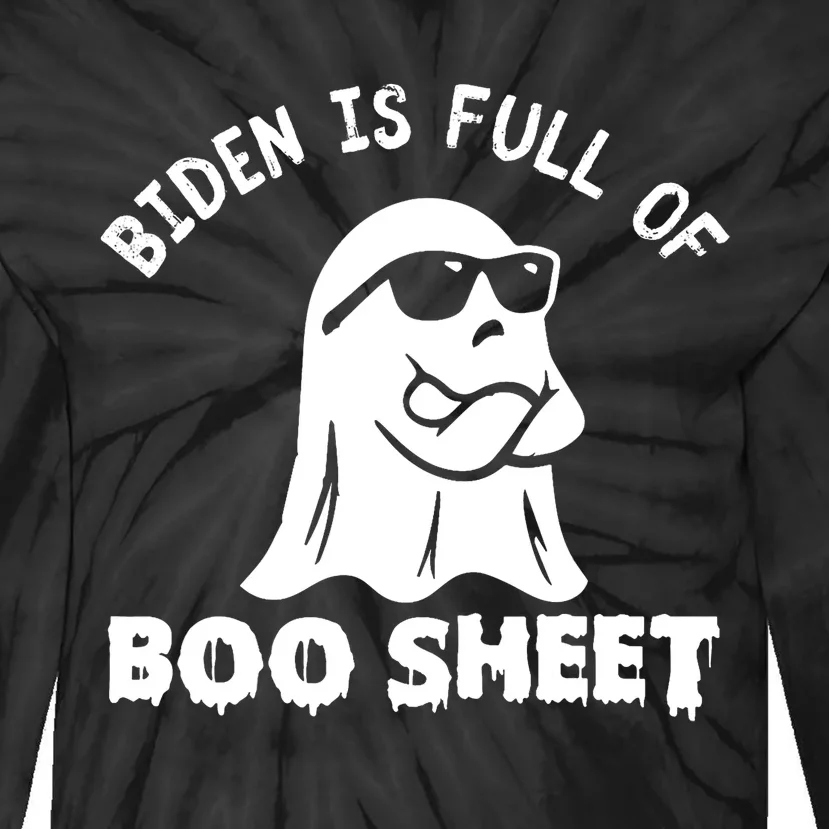 Joe Biden Is Full Of Boo Sheet Halloween Ghost Costume Gifts Tie-Dye Long Sleeve Shirt