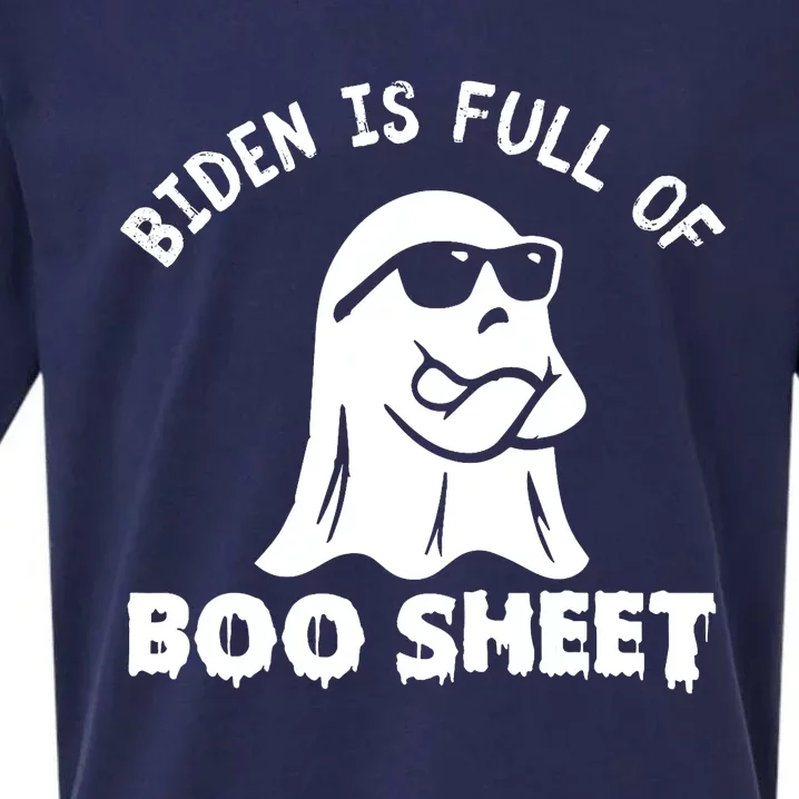 Joe Biden Is Full Of Boo Sheet Halloween Ghost Costume Gifts Sueded Cloud Jersey T-Shirt