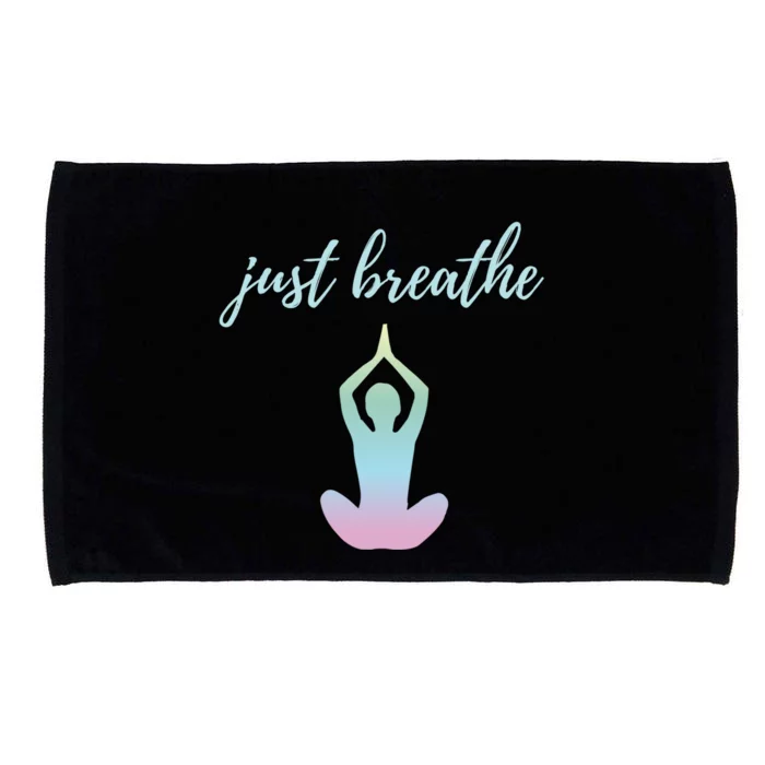 Just Breathe Inspirational Gift Microfiber Hand Towel