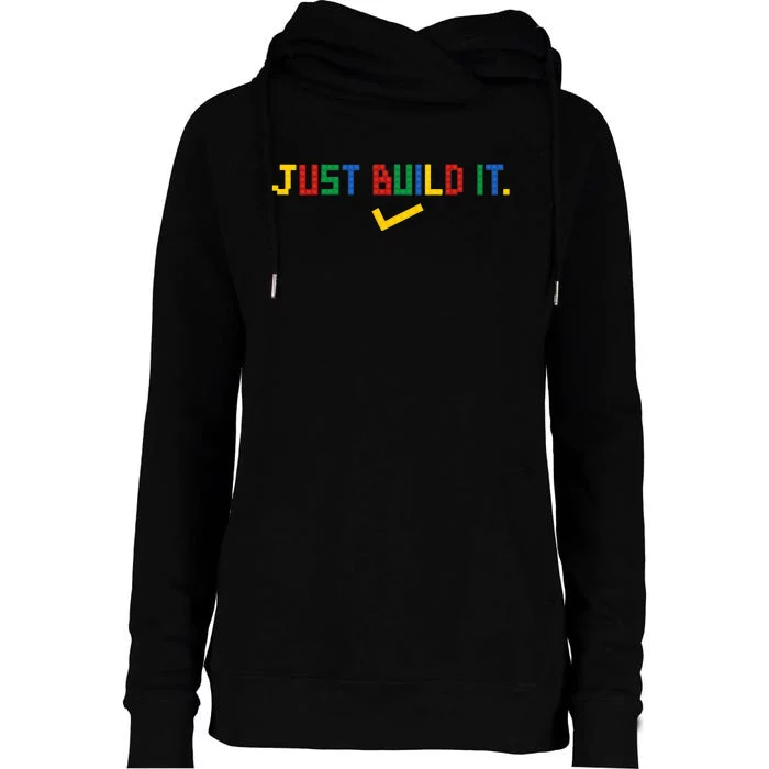 Just Build It Master Builder Building Block Womens Funnel Neck Pullover Hood