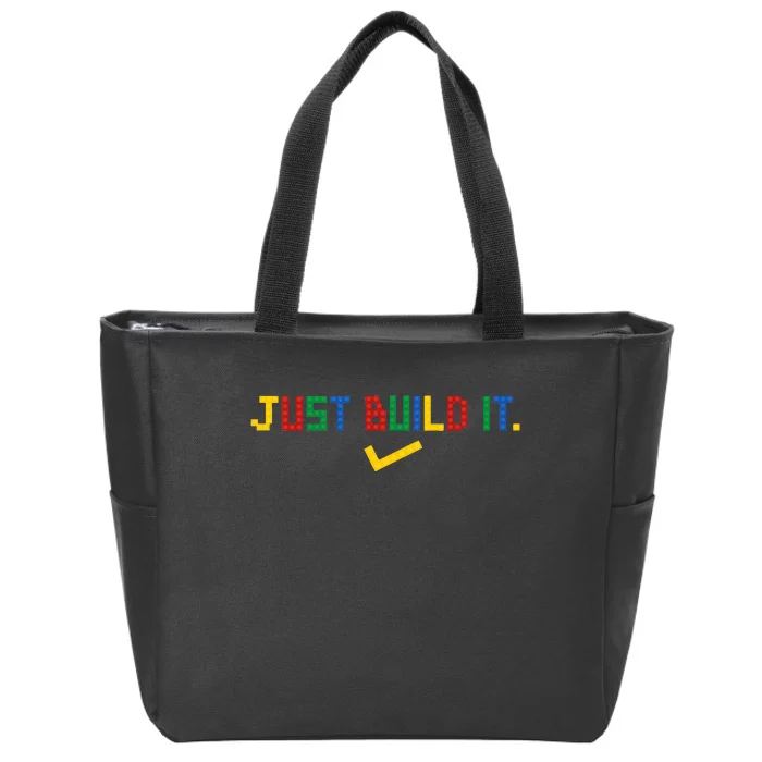 Just Build It Master Builder Building Block Zip Tote Bag