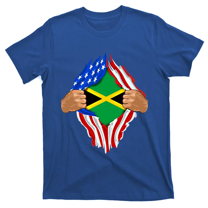 Jamaican Blood Inside Me Jamaica Flag Gift T-Shirt